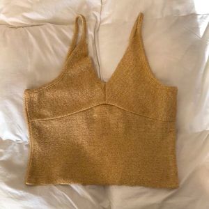 Vintage gold sparkle Lurex tank top